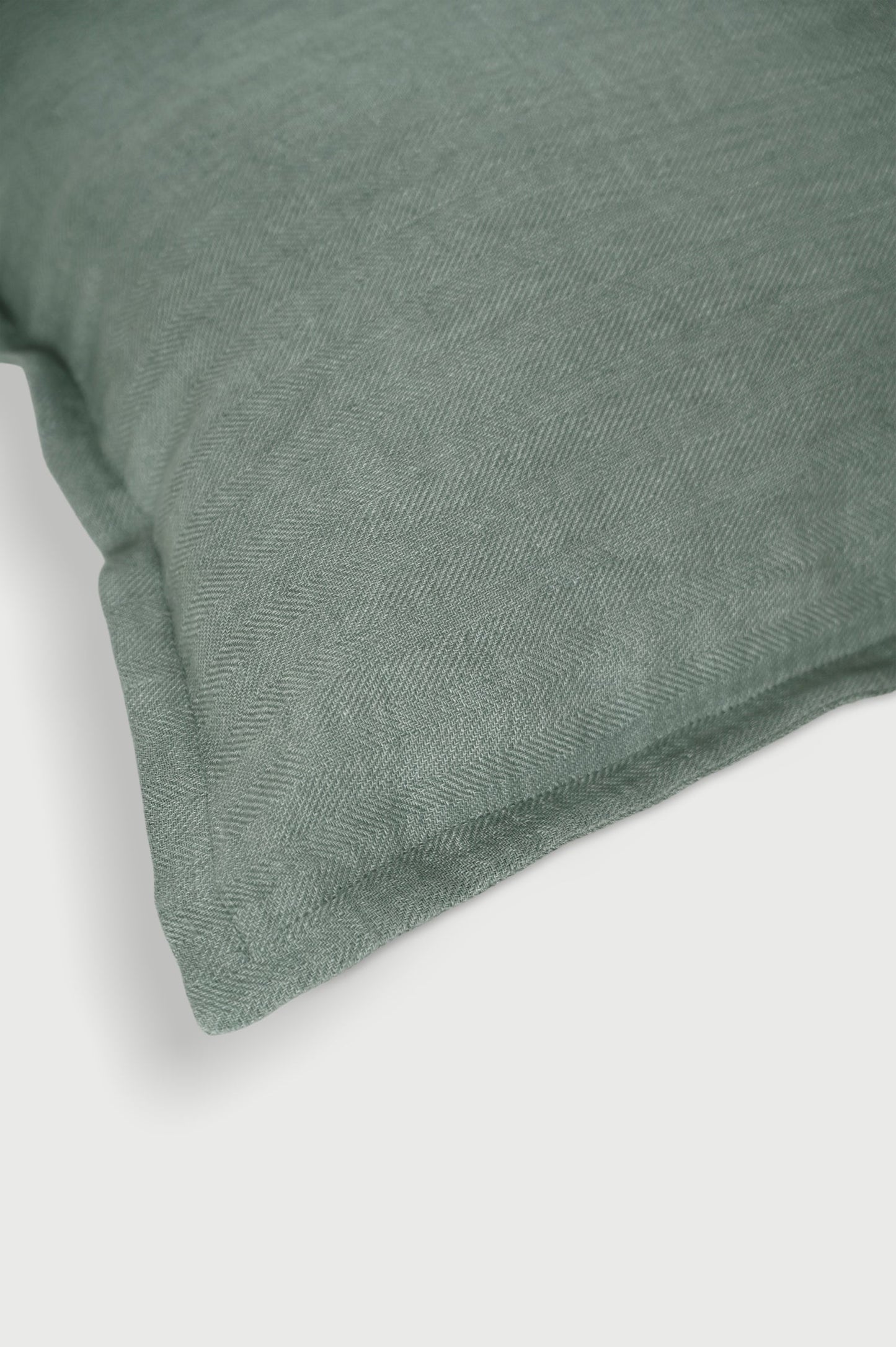 Linen Herringbone Duck Egg Cushion Cover