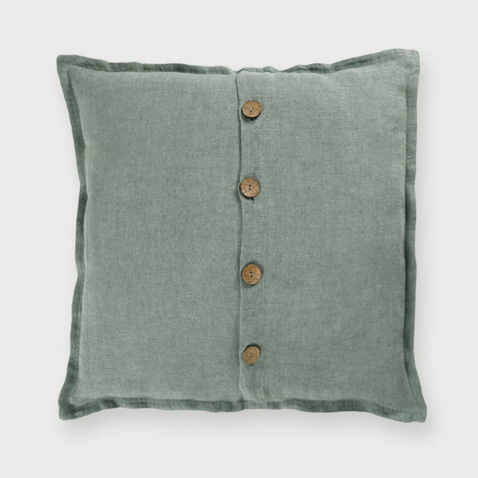 Linen Herringbone Duck Egg Cushion Cover