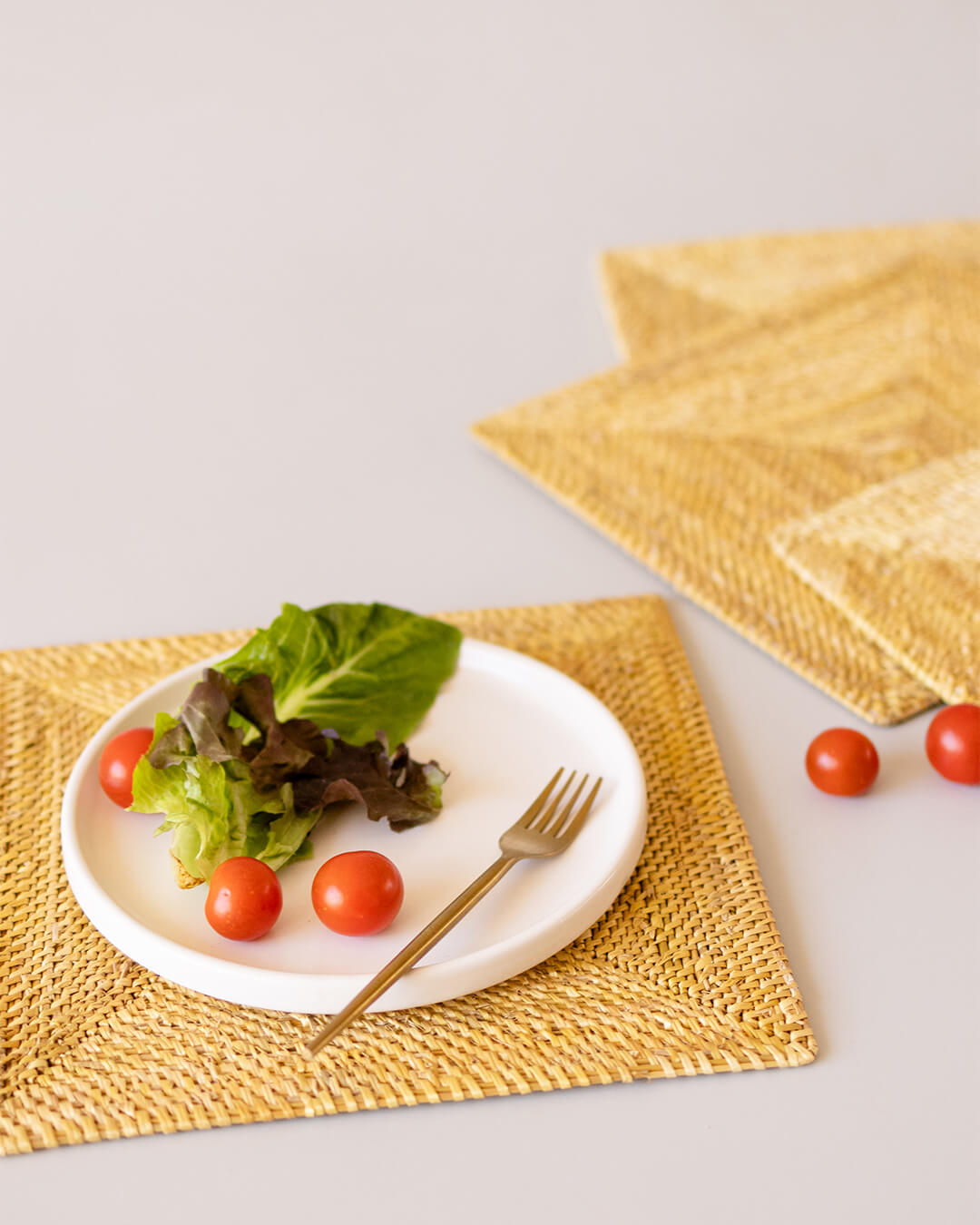Golden grass square placemats online by Kolus Home