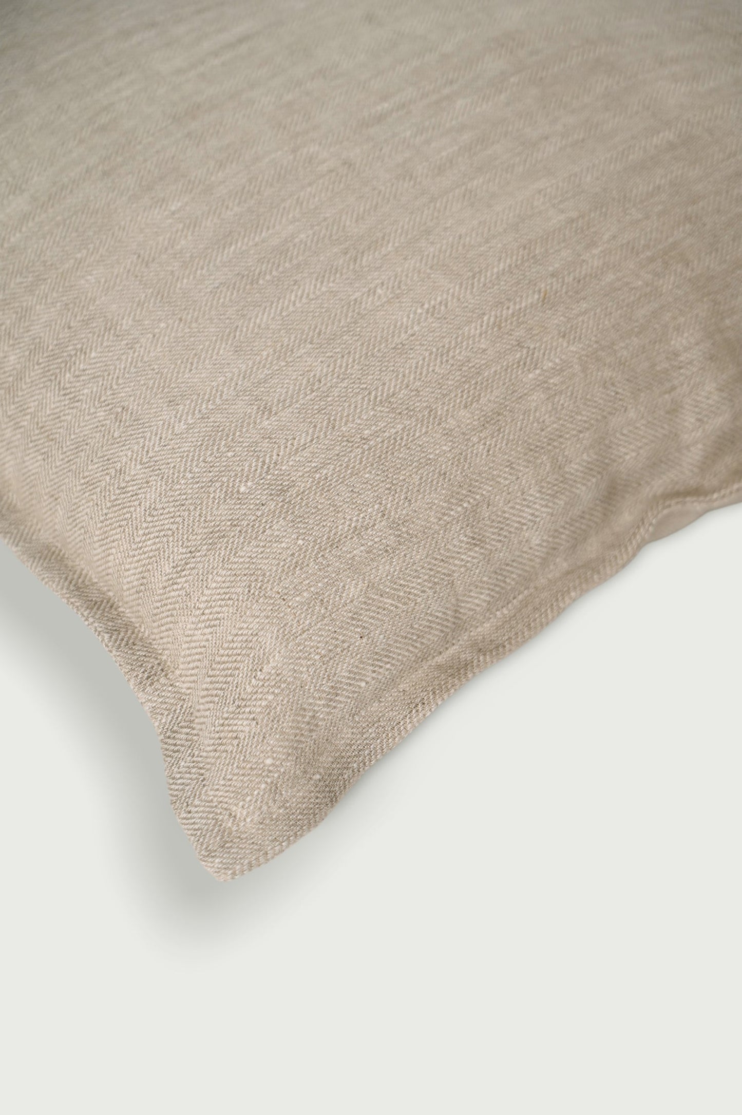 Linen Herringbone Oatmeal Cushion Cover