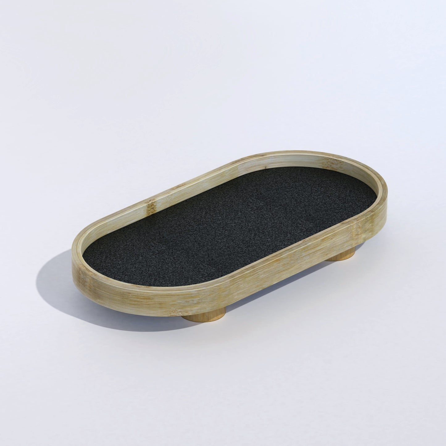 PODIUM TRAY OVAL SMALL-BLACK