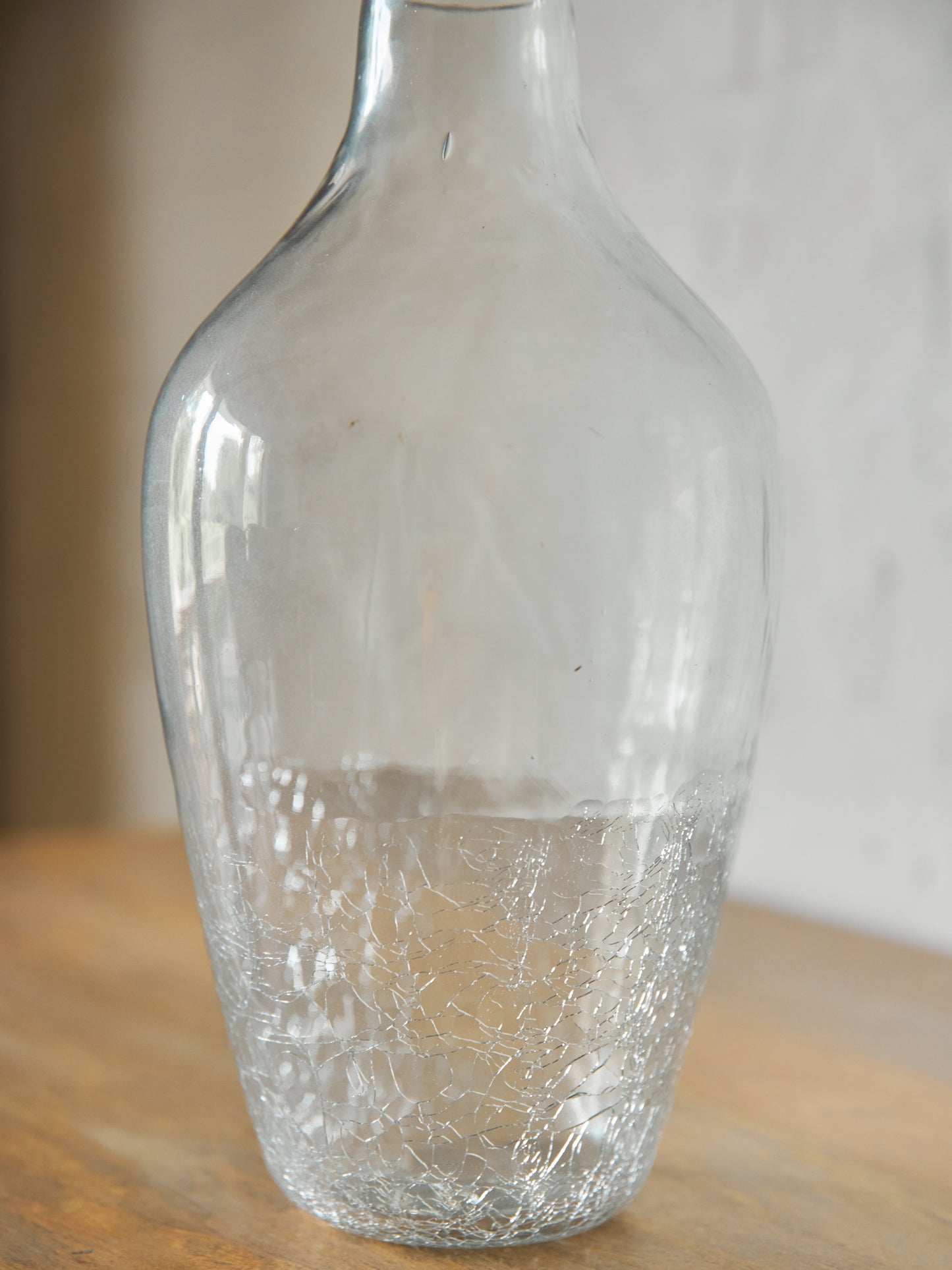 CRACKLED GLASS VASE