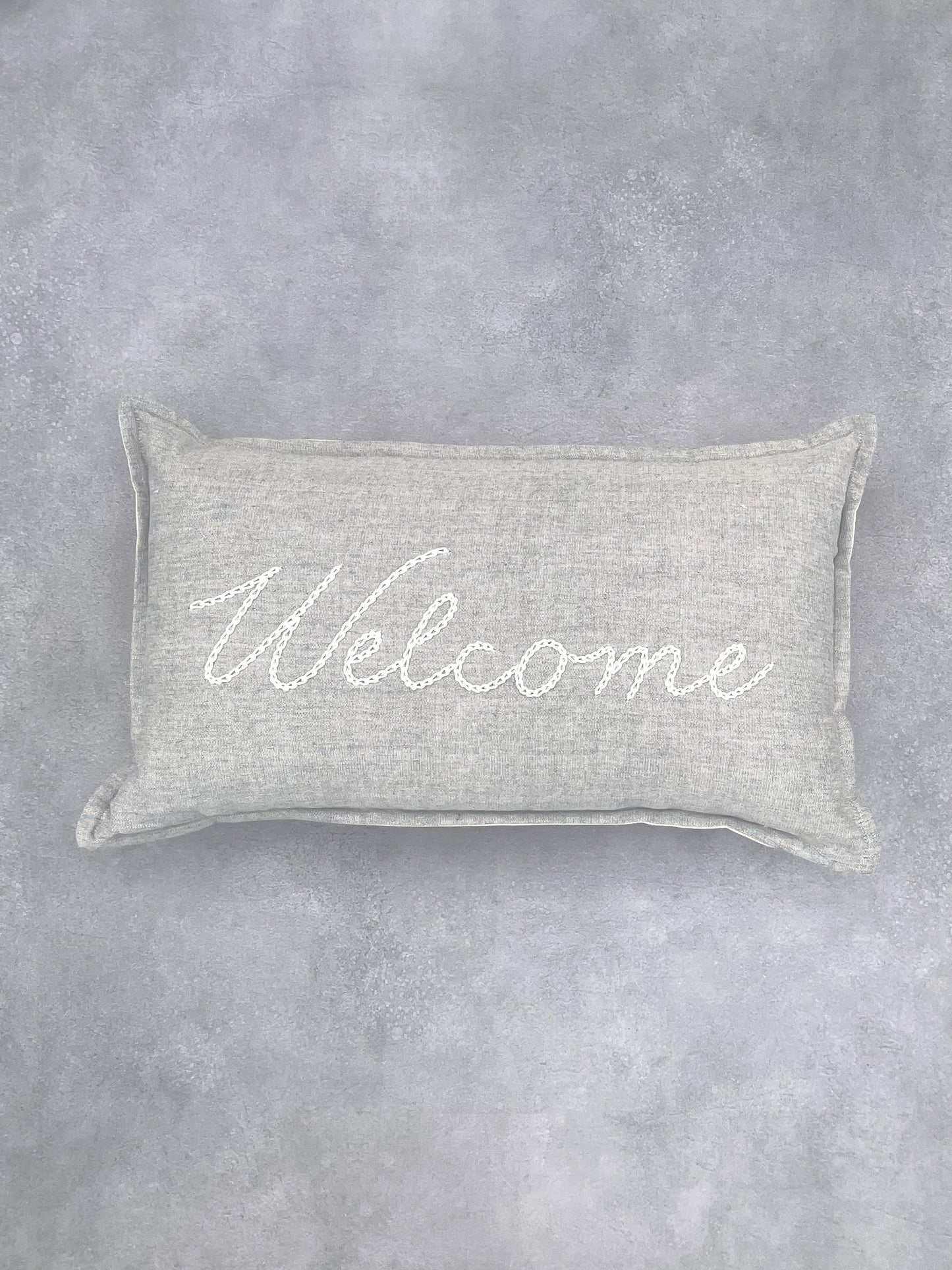WELCOME EMBROIDERED CUSHION