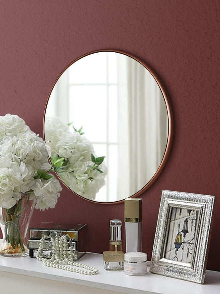 ROSE GOLD ROUND MIRROR