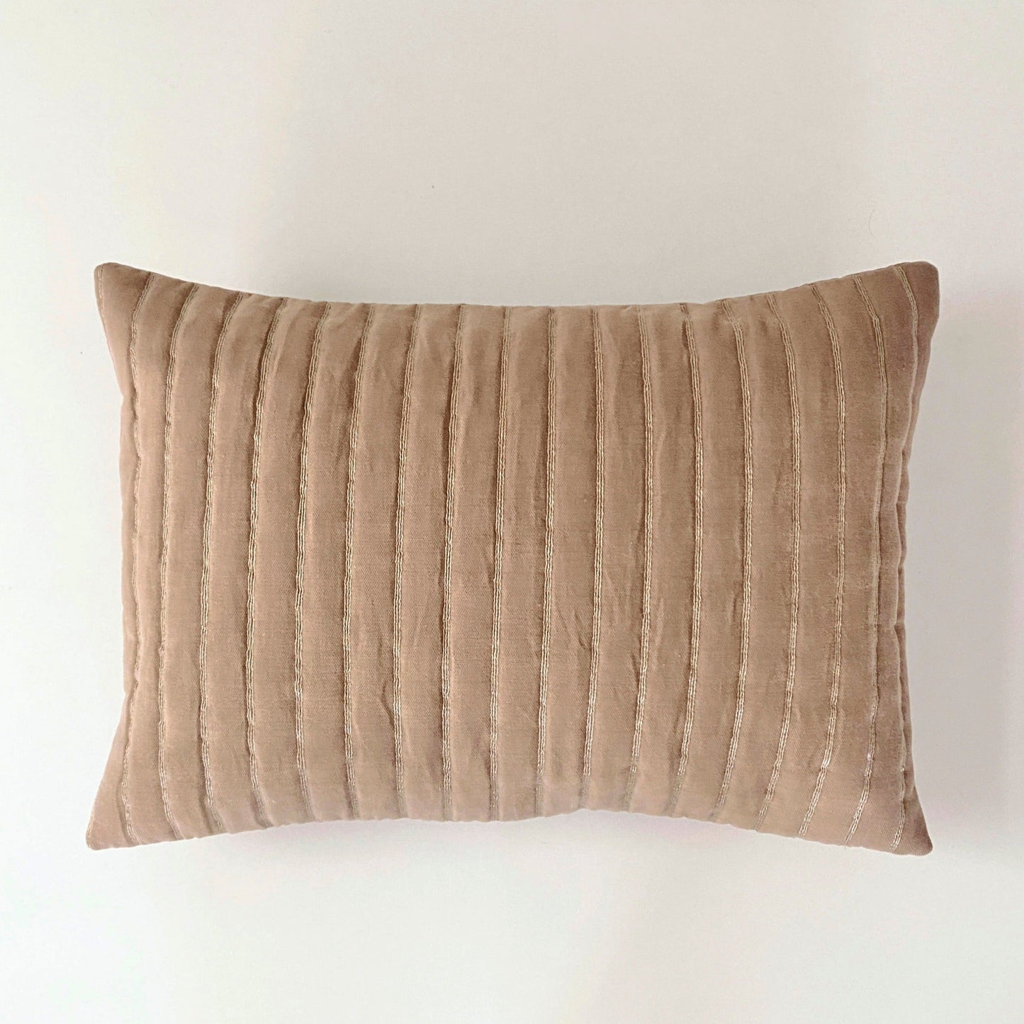 Eden Striped Blush Oblong Cushion Cover