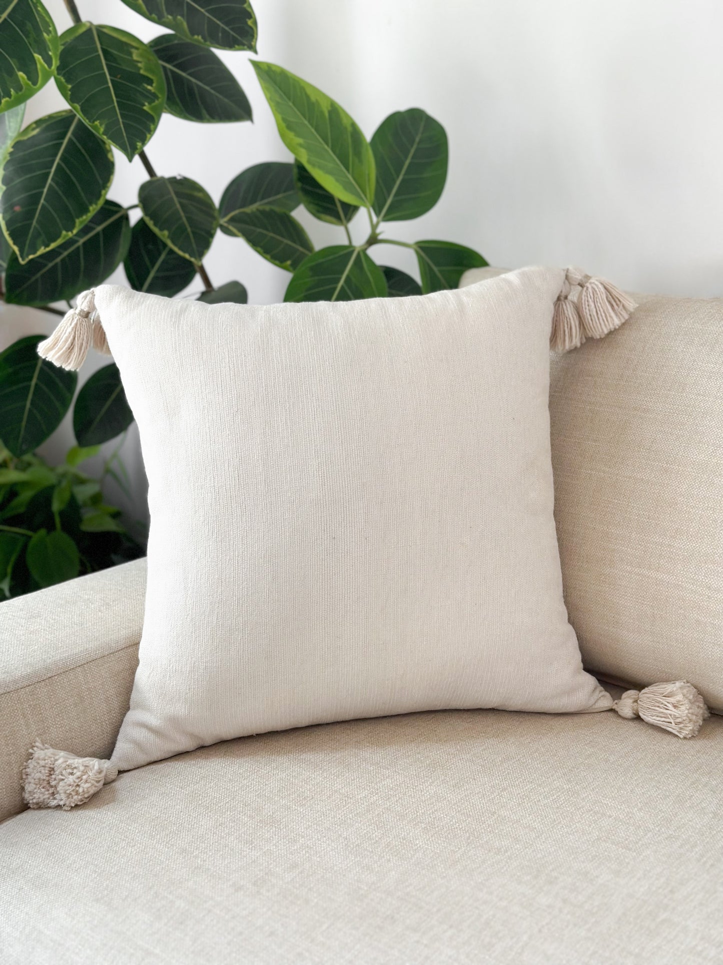 AZZA SOLID TASSEL CUSHION