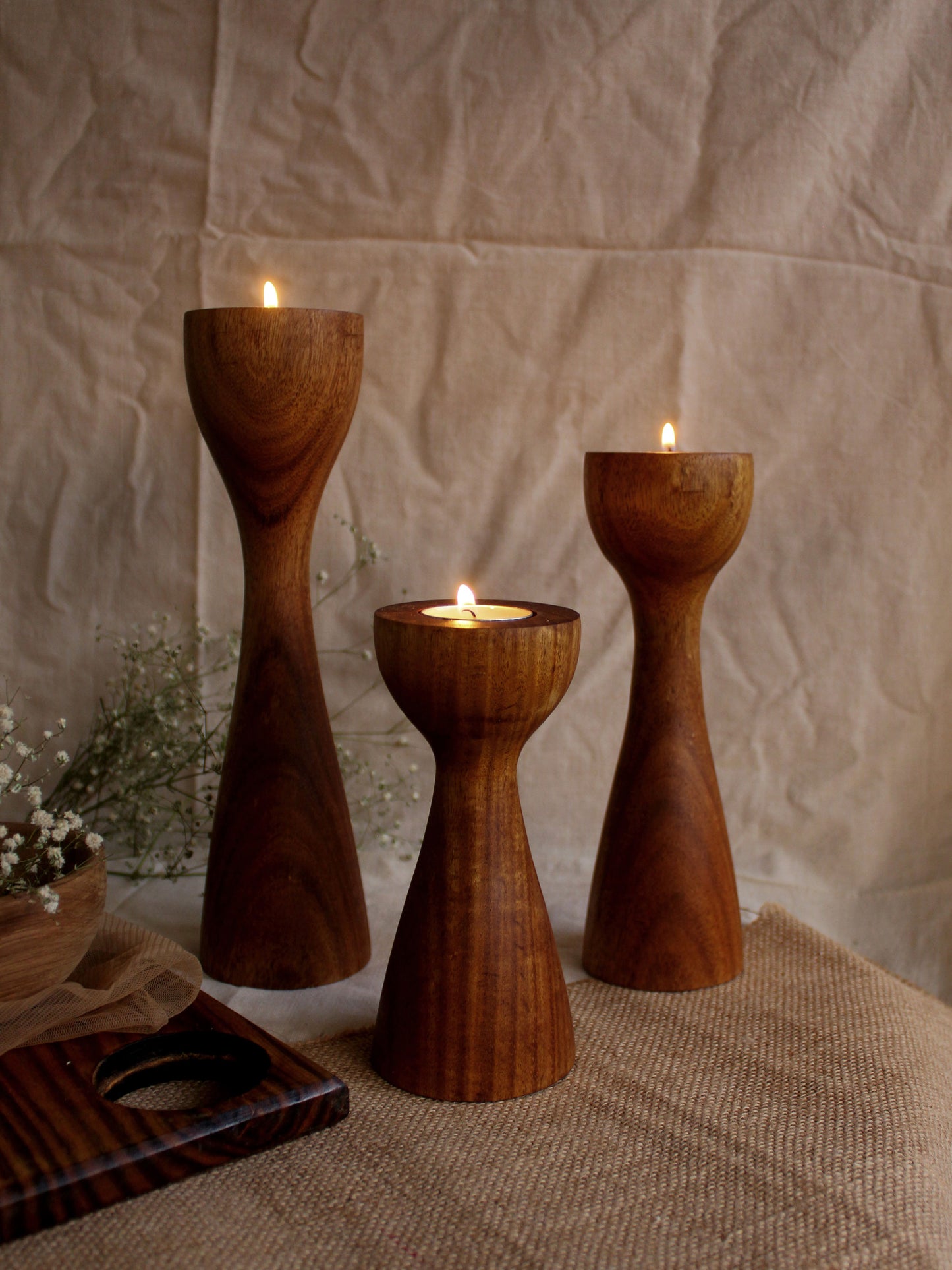 PILLAR TEA-LIGHTS (SET OF 3)