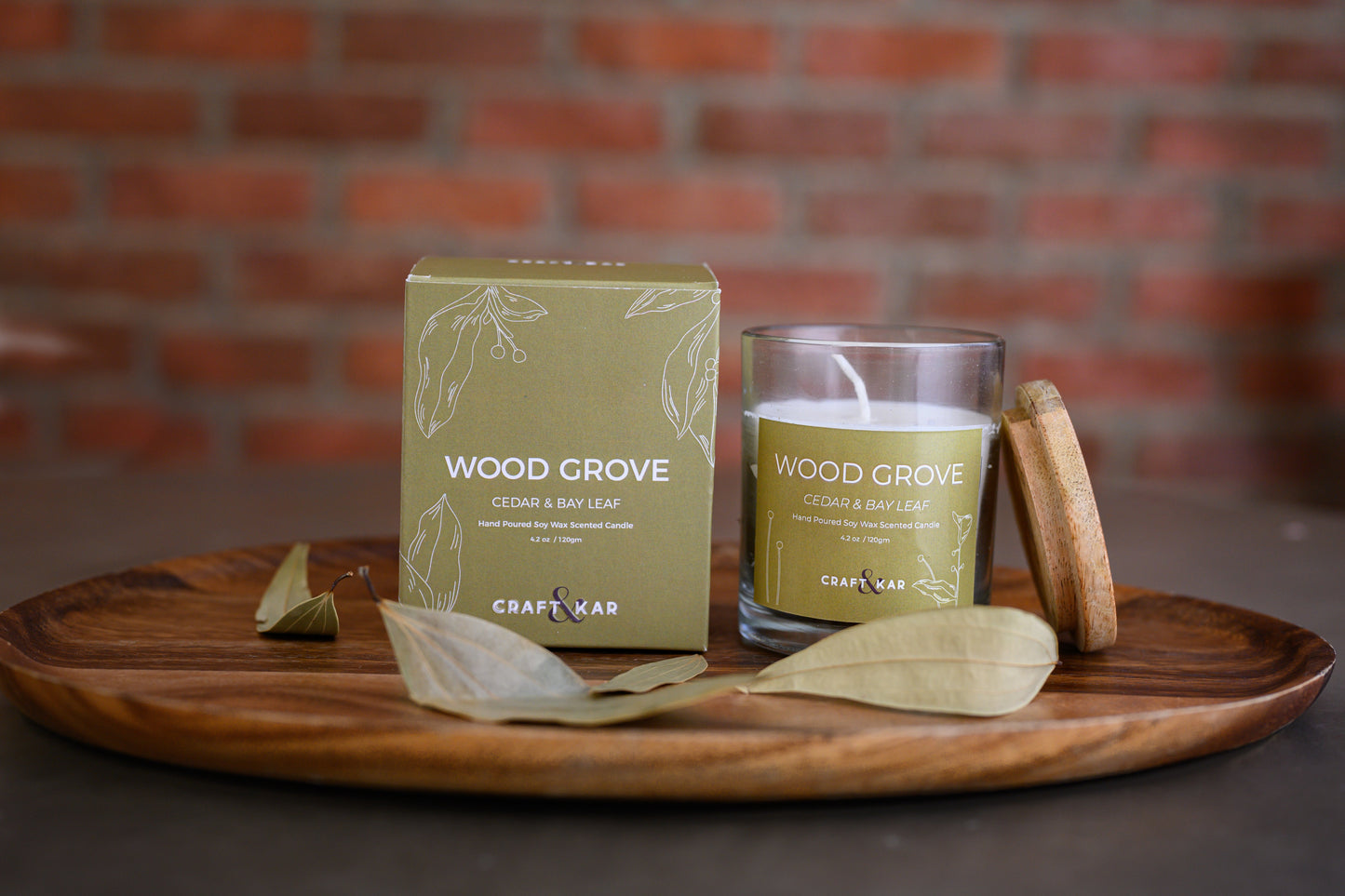 WOOD GROVE SOY WAX SCENTED CANDLE