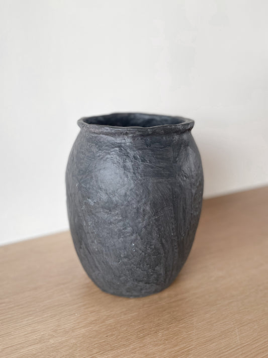 PAPER MACHE CIRCULAR VASE