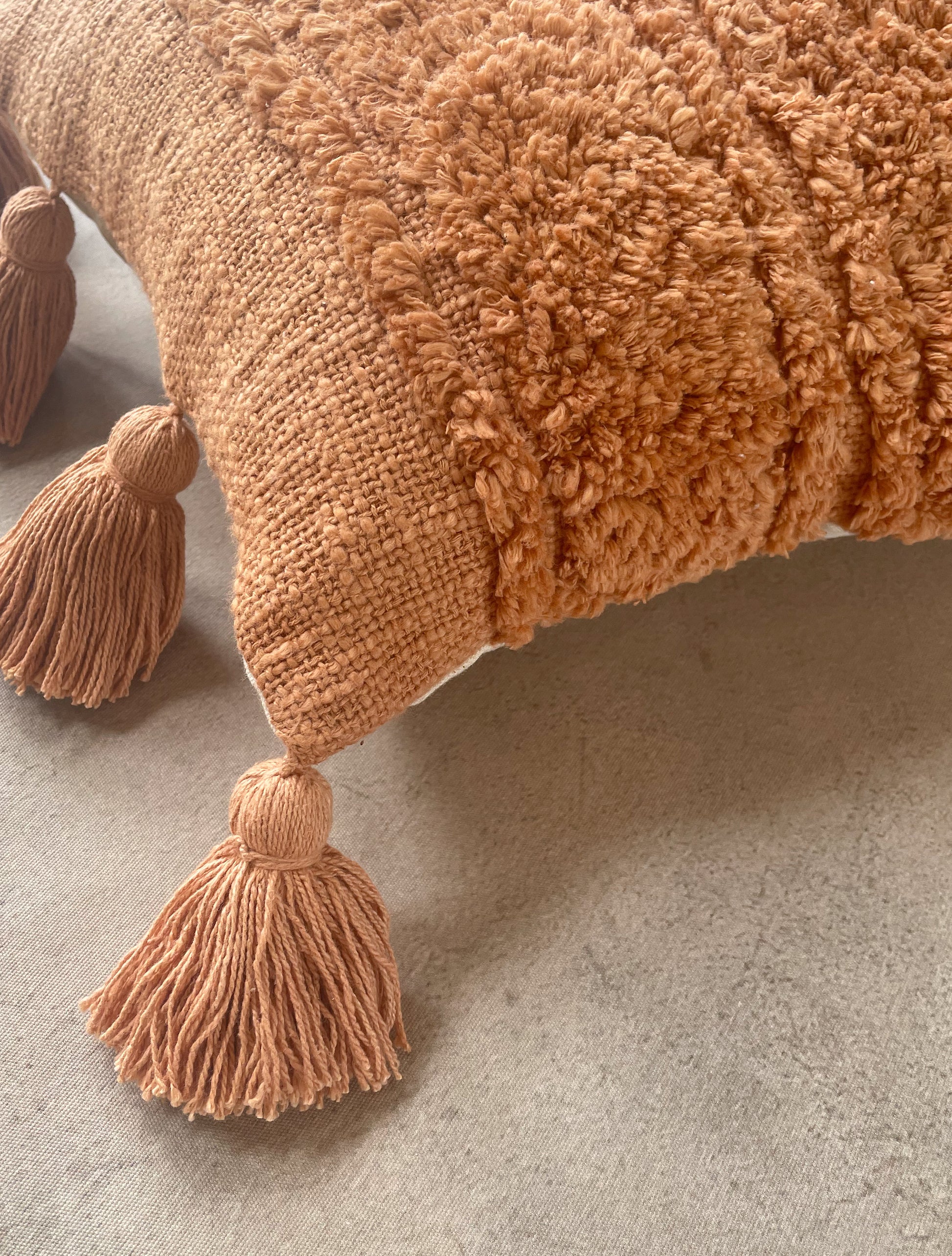 Altrove Rust Color Cushion Cover with Tassel